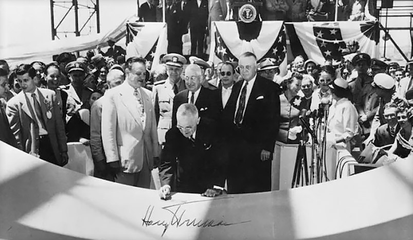 President Truman dedicates the world's first nuclear submarine