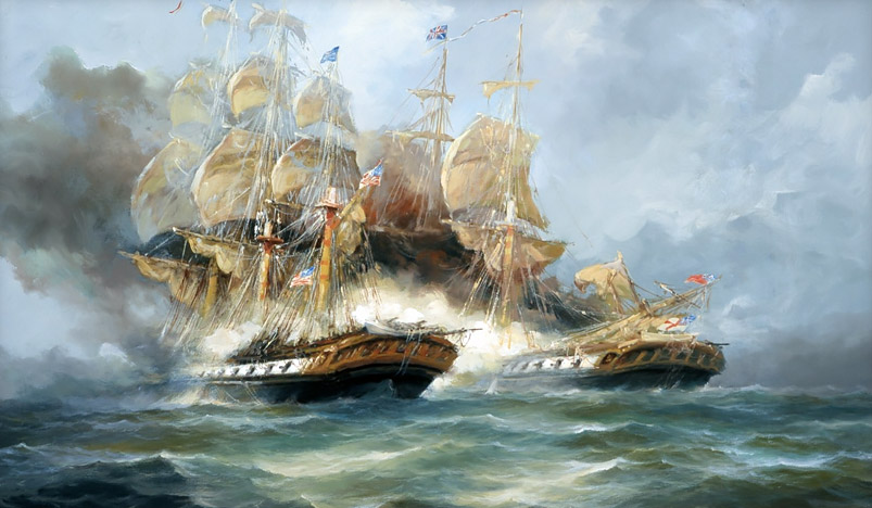 Painting depicting the Battle of 1812